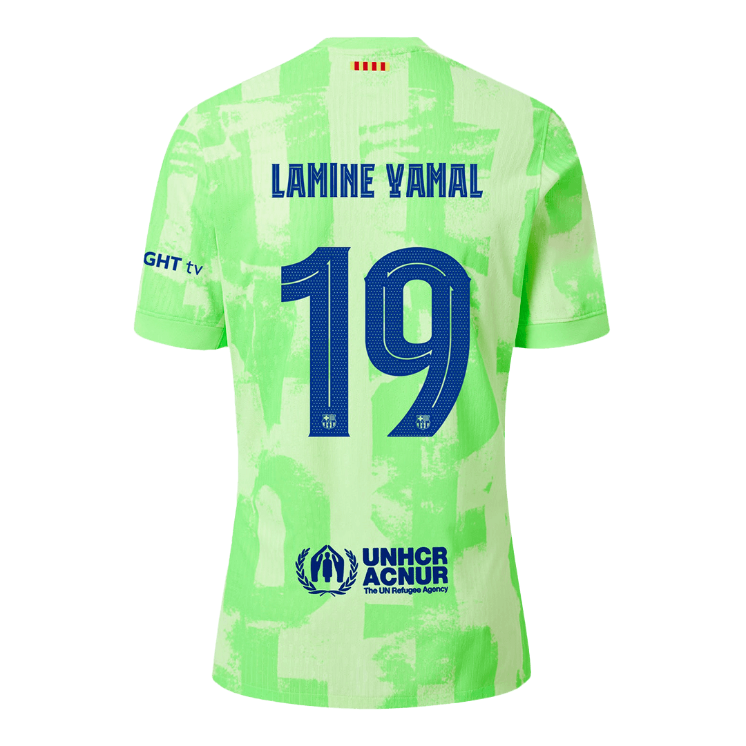 Camiseta de fútbol de visitante del Barcelona 2024/25 de Lamine Yamal #19 (Auténtica) - UCL