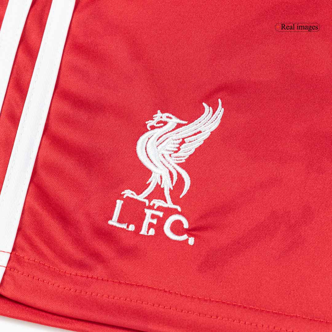 Kit de camiseta de fútbol local del Liverpool para niños (camiseta, pantalón corto y calcetines) 2025/26