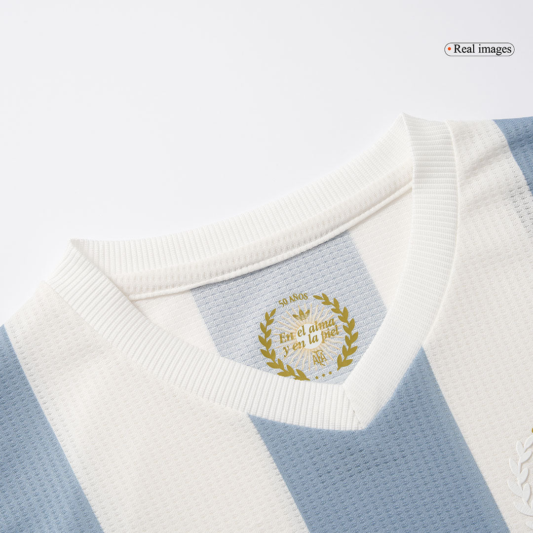 Kit de camiseta de fútbol de Argentina para niños (camiseta y pantalón corto) 2024 - 50.º aniversario
