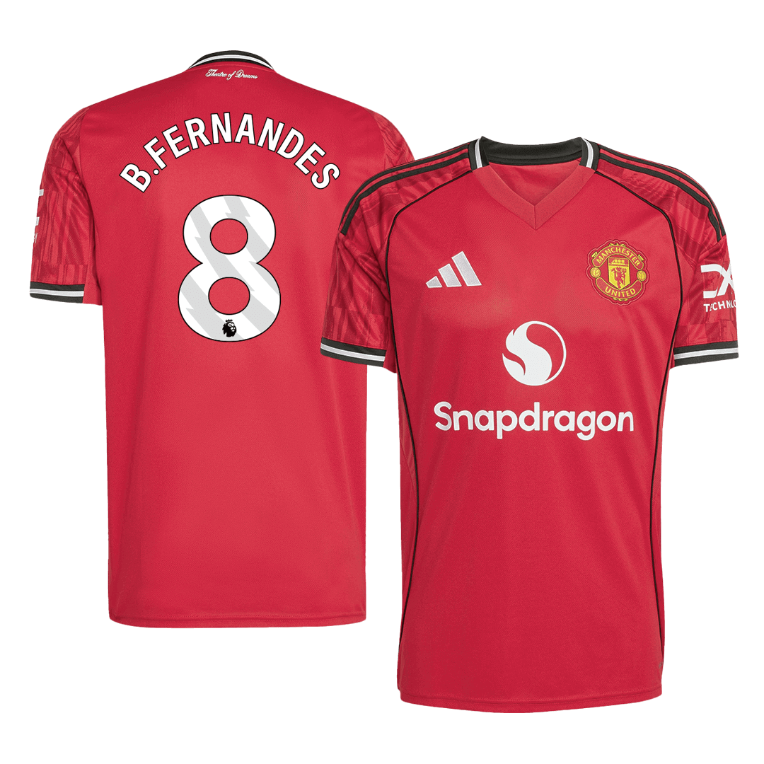 Camiseta de fútbol local del Manchester United B.FERNANDES #8 2025/26, roja
