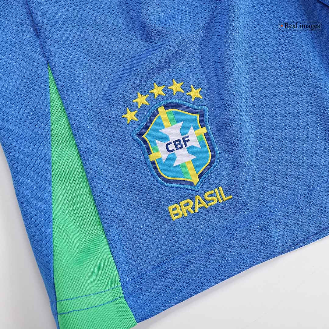 Kit de fútbol local de Brasil para niños (camiseta, pantalón corto y medias) Copa América 2024