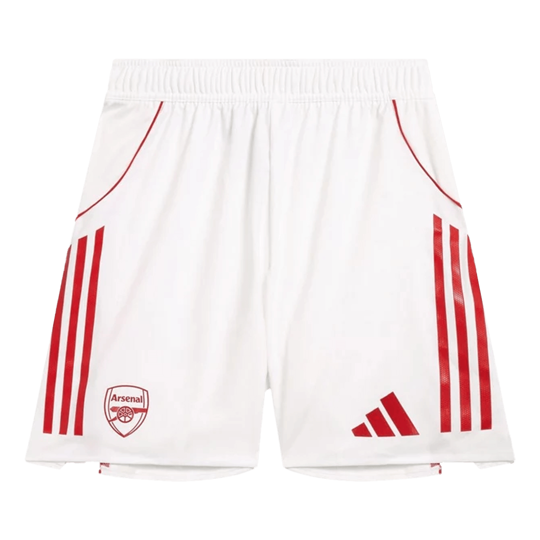 Pantalón cortos blancos auténticos de local del Arsenal 25/26