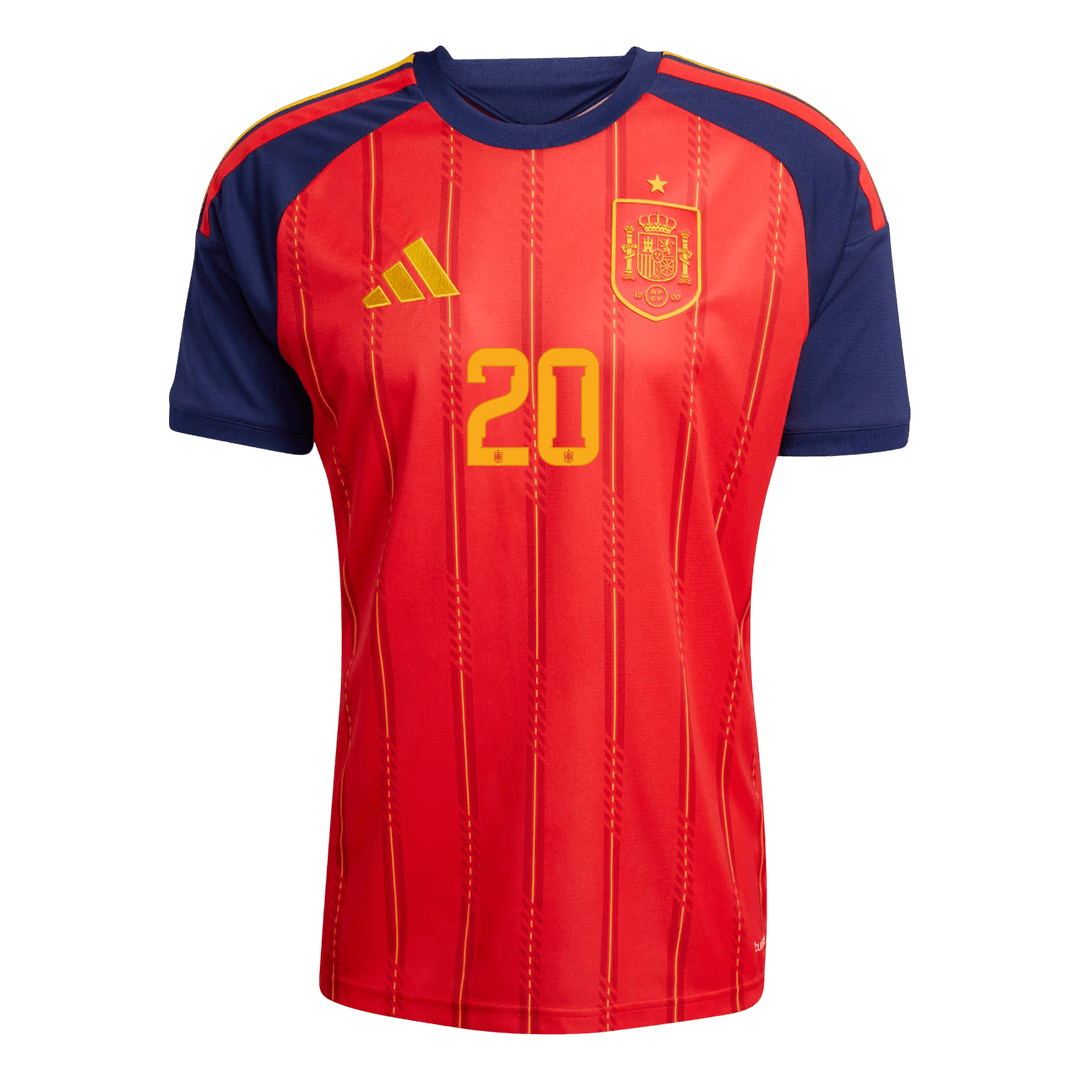 PEDRI #20 Camiseta de España de local para el Mundial 2026 Roja