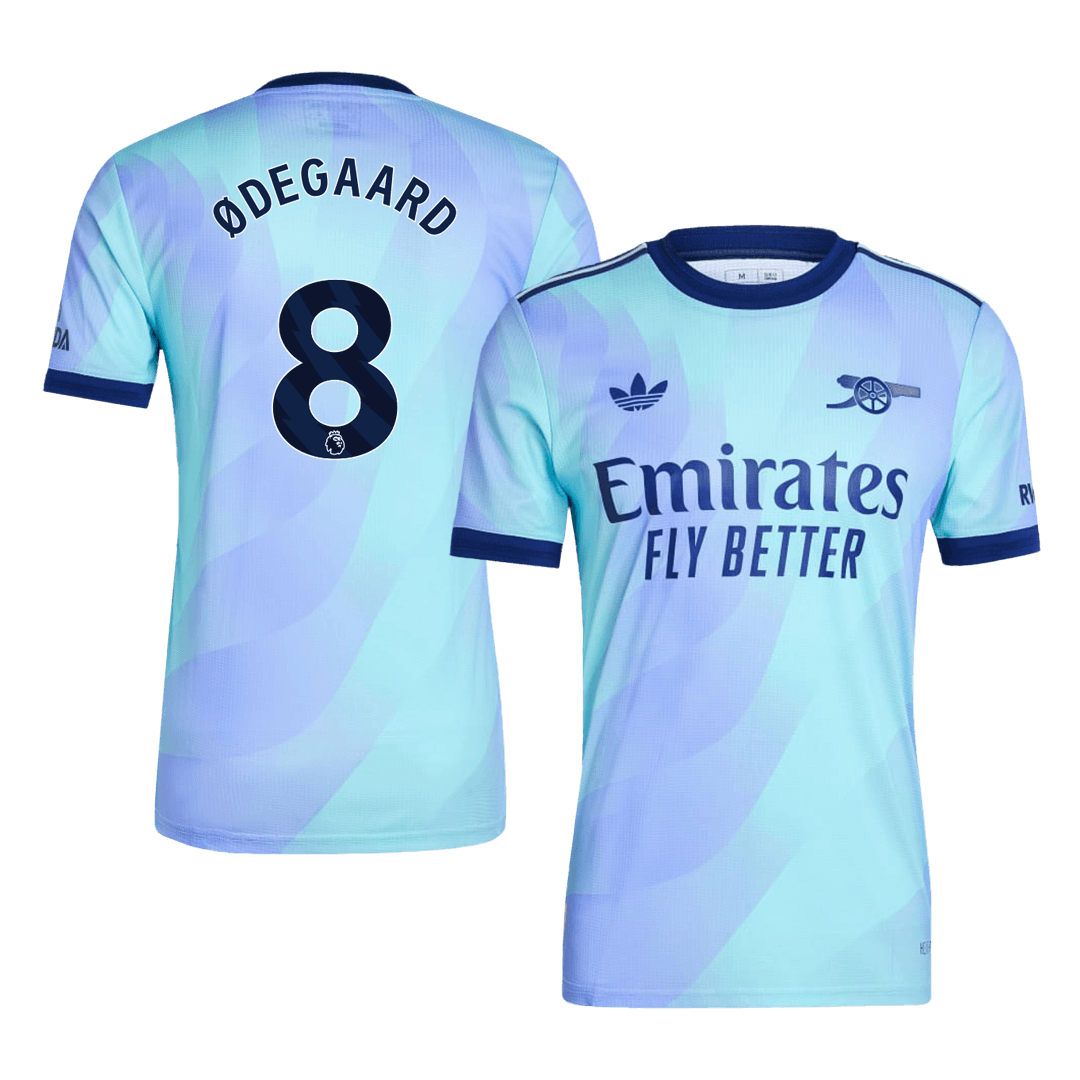 Camiseta de fútbol de visitante auténtica de ØDEGAARD #8 del Arsenal 2024/25