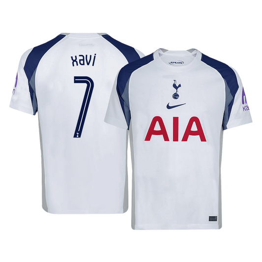 Camiseta de fútbol local XAVI #7 del Tottenham Hotspur 2025/26, blanca - UCL