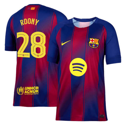 Camiseta de fútbol local del Barcelona ROONY #28 2025/26 —UCL