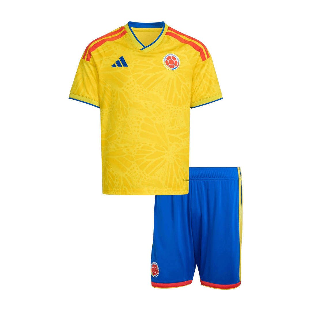 Equipación infantil de la selección colombiana (camiseta + pantalón corto) para el Mundial 2026