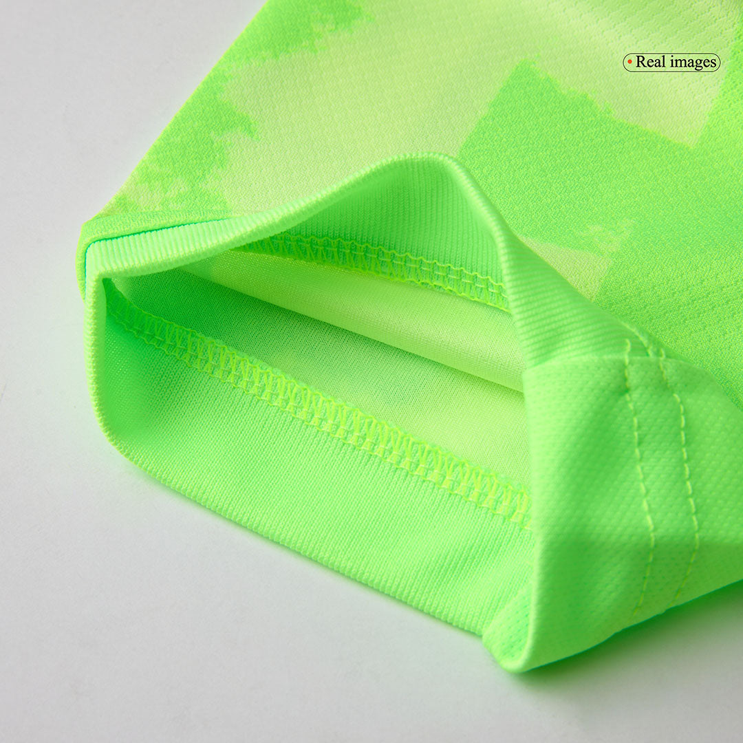 Kit de fútbol infantil de visitante del Barcelona (camiseta y pantalón corto) 2024/25 - UCL (logotipo de Spotify sin texto)