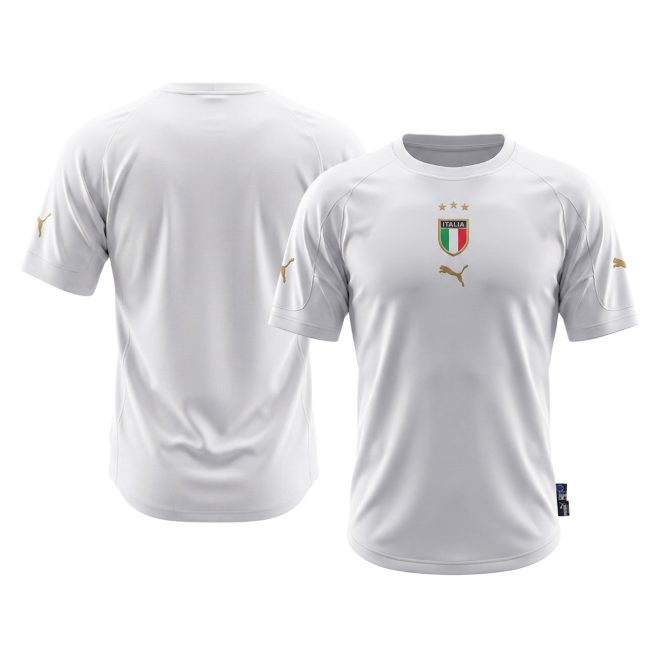 Camiseta retro de fútbol de visitante de Italia 2004