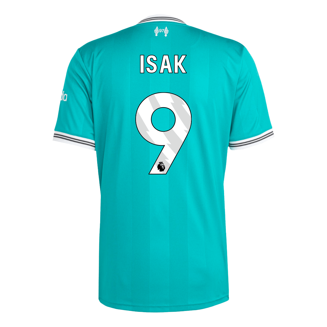 Camiseta de fútbol visitante ISAK #9 del Liverpool 2025/26