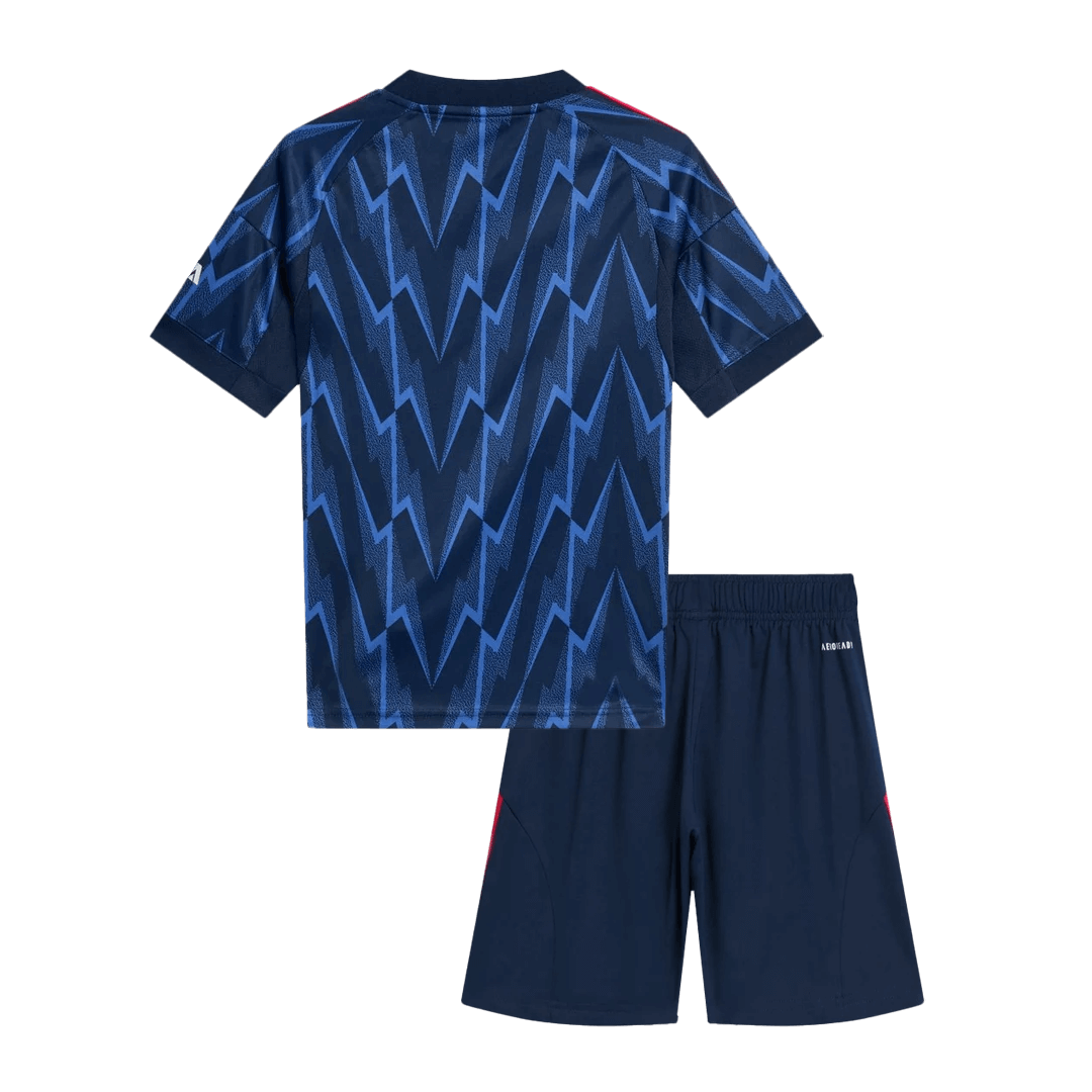 Kit de visitante del Arsenal para niño (Kit y pantalón corto) 2025/26, azul