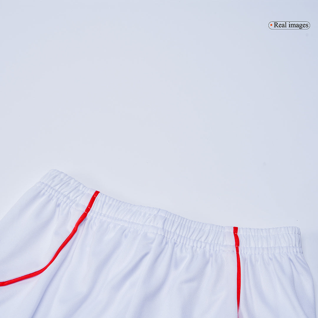 Kit de visitante del Bayern Múnich para niño (camiseta, pantalón corto y calcetines) 2025/26, color blanco