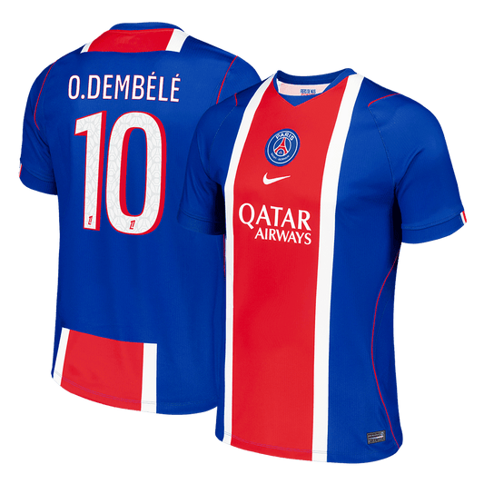 O.DEMBÉLÉ #10 Camiseta de fútbol local del PSG para hombre Fan Version 2026/27 Old Royal