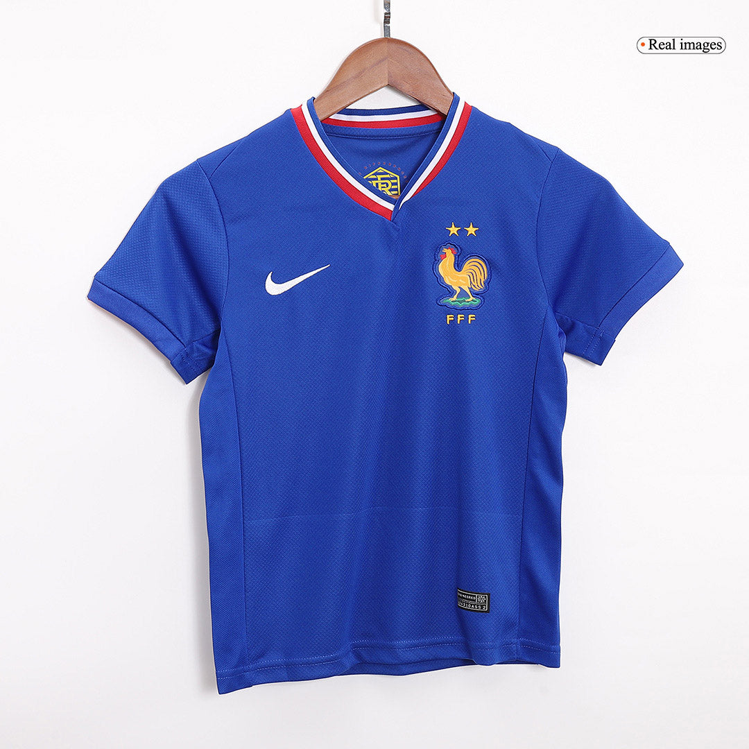 Kit de fútbol local de Francia para niños (camiseta y pantalón corto) Eurocopa 2024