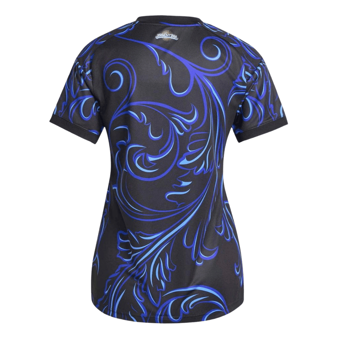 Camiseta de fútbol femenina de Argentina, visitante, Copa Mundial 2026, color negro
