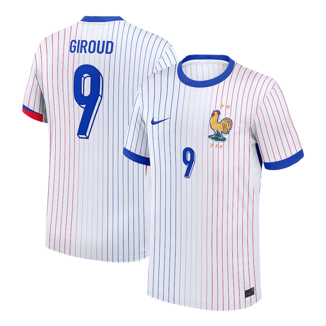 Camiseta de fútbol de visitante de Francia GIROUD #9 para la Eurocopa 2024