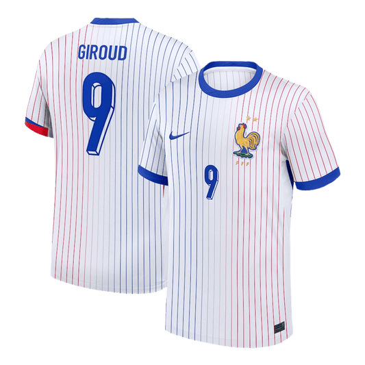 Camiseta de fútbol de visitante de Francia GIROUD #9 para la Eurocopa 2024