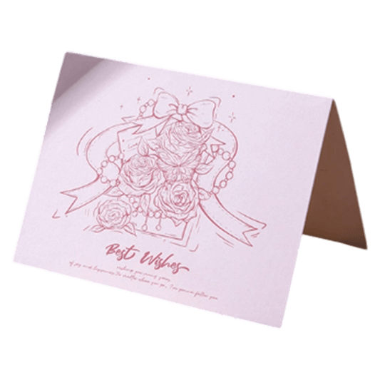 Tarjeta de aniversario personalizada con los mejores deseos en rosa