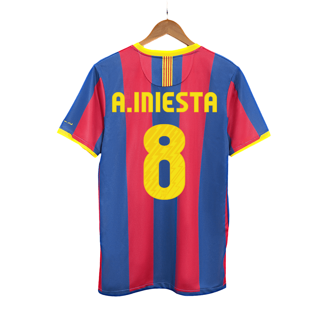 Retro A.INIESTA #8 2010/11 Camiseta de fútbol local del Barcelona