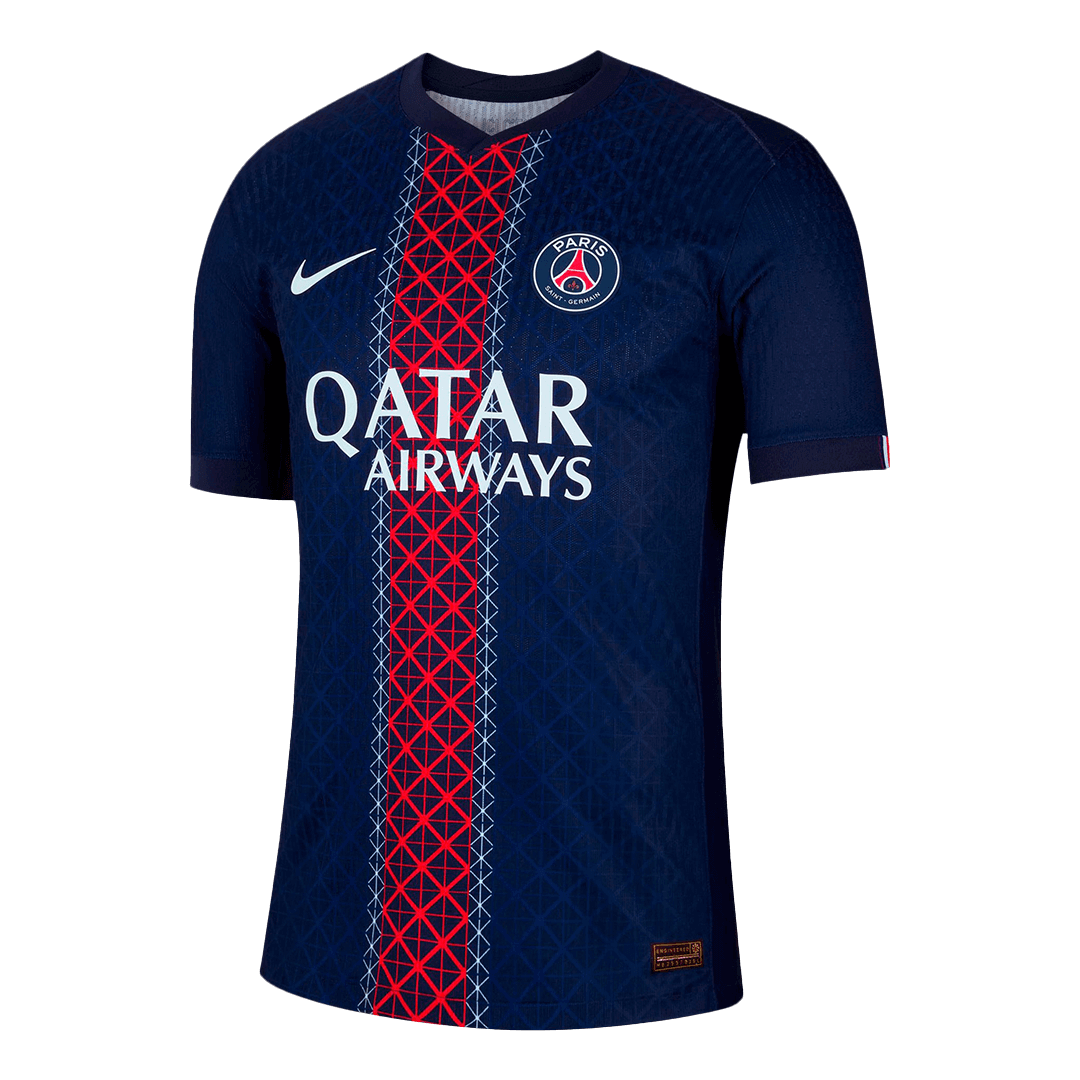 Camiseta de fútbol local auténtica del PSG 2025/26 azul marino