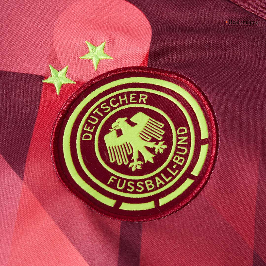 Camiseta de fútbol visitante de Alemania 2025 para hombre, roja - Eurocopa femenina