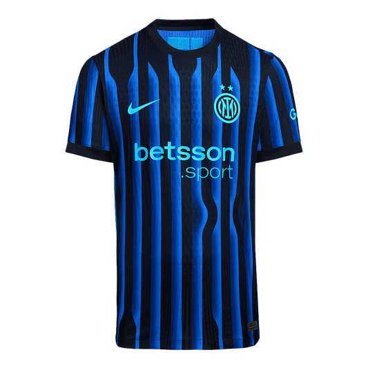 Camiseta de fútbol local auténtica del Inter de Milán 2025/26 azul y negra