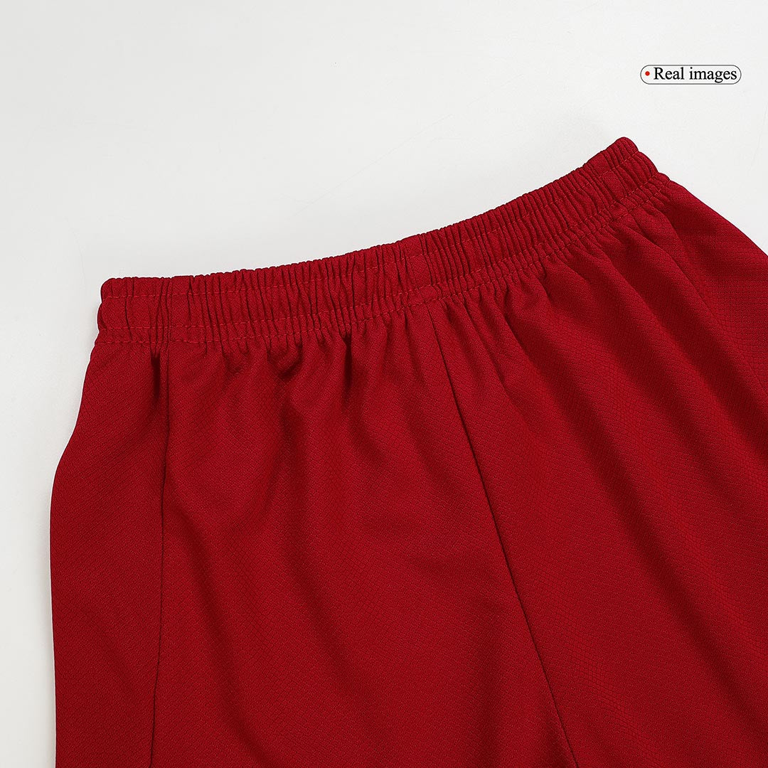 Kit infantil de local del Liverpool 2024/25 (camiseta, pantalón corto y medias)