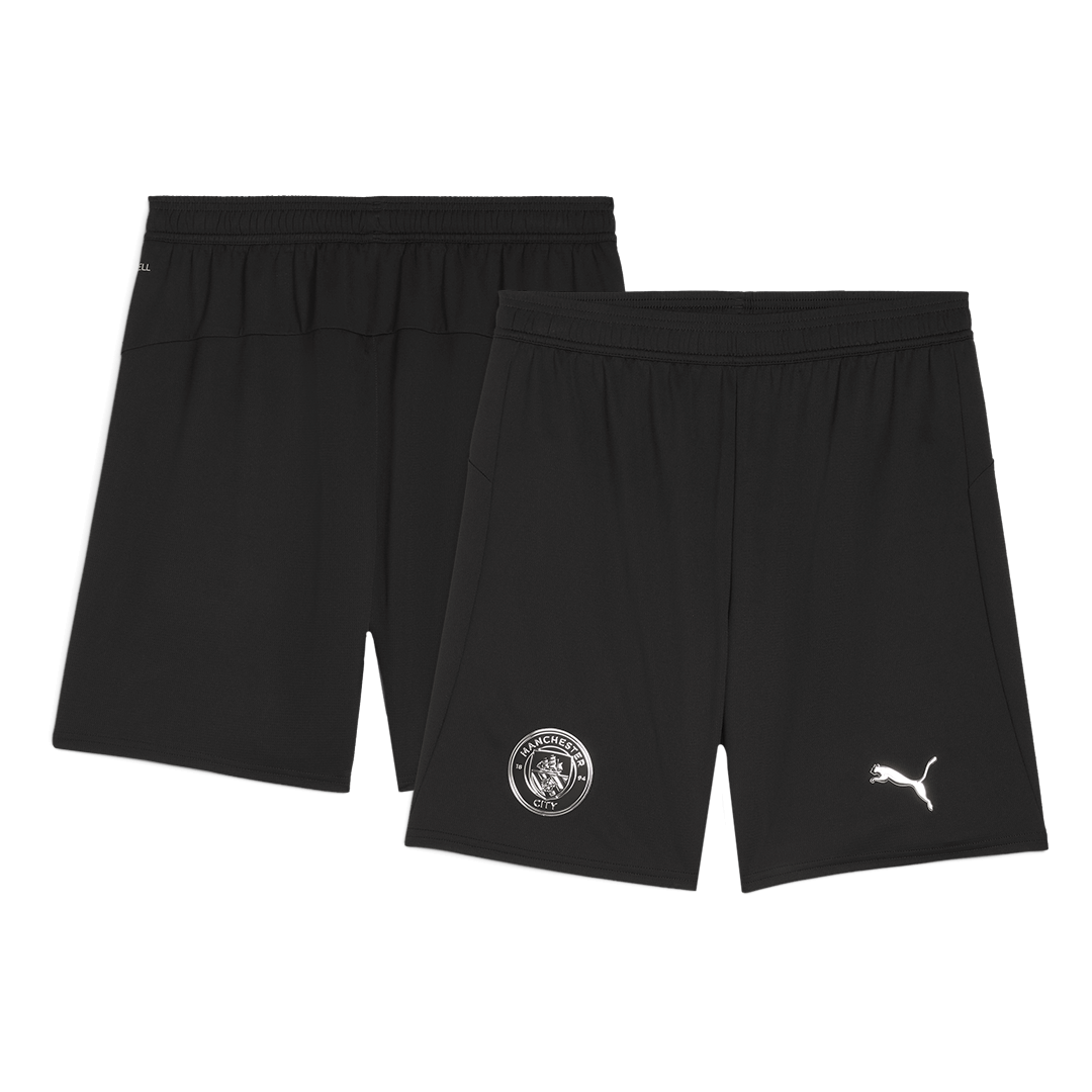 Pantalón corto de fútbol visitante del Manchester City 25/26 negro