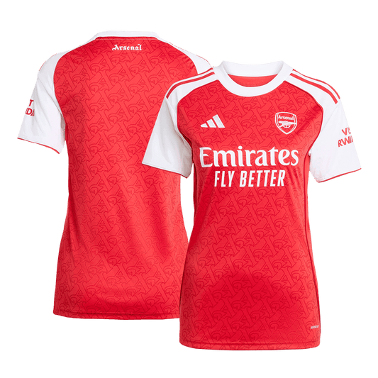 Camiseta de fútbol local del Arsenal para mujer 2025/26, roja