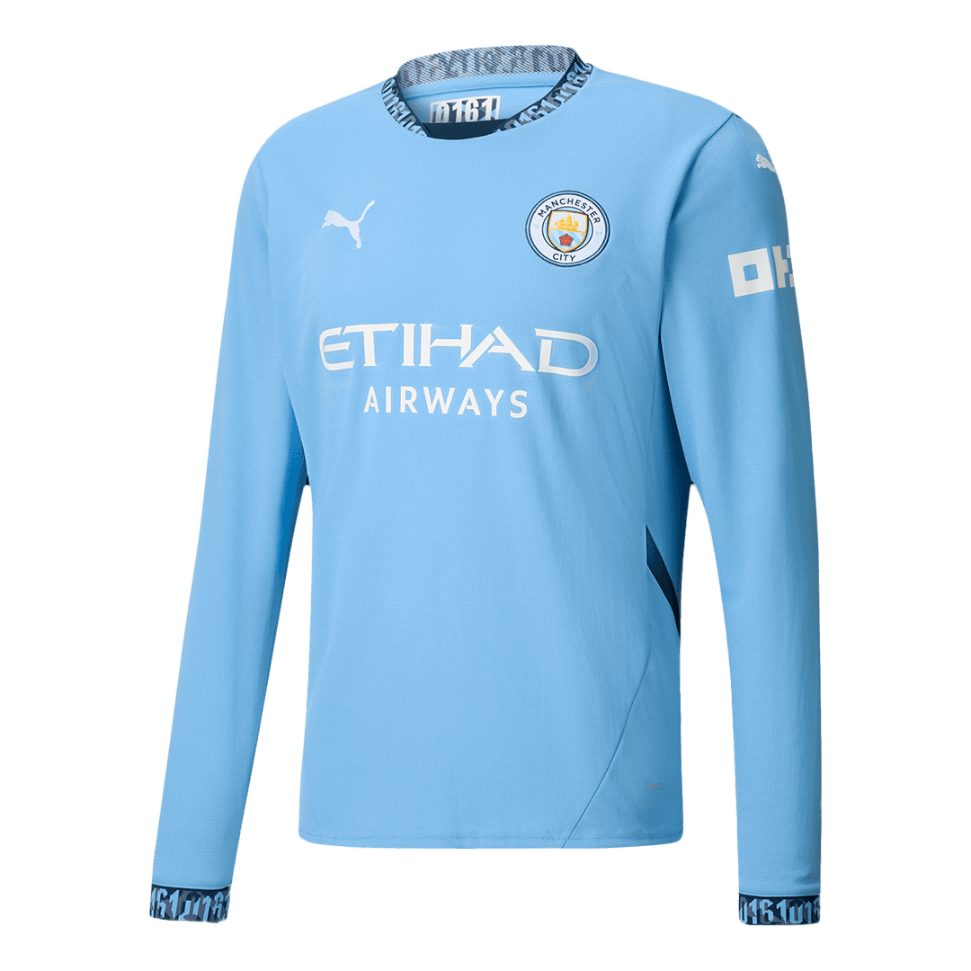 Camiseta de fútbol de manga larga local del Manchester City 2024/25