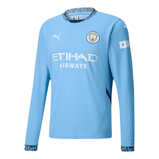 Camiseta de fútbol de manga larga local del Manchester City 2024/25