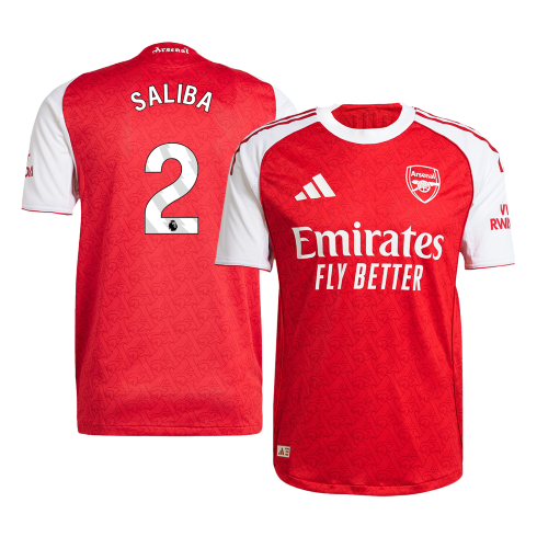 Camiseta de fútbol auténtica SALIBA #2 del Arsenal 2025/26