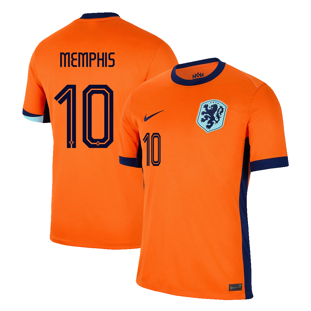 Camiseta local de fútbol de Holanda MEMPHIS #10 para la Eurocopa 2024
