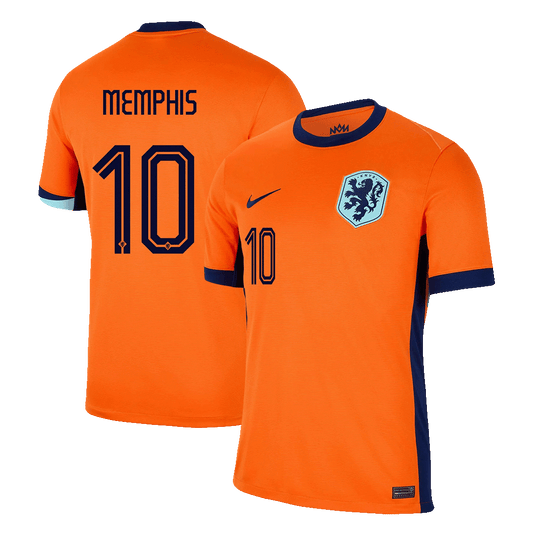 Camiseta local de fútbol de Holanda MEMPHIS #10 para la Eurocopa 2024