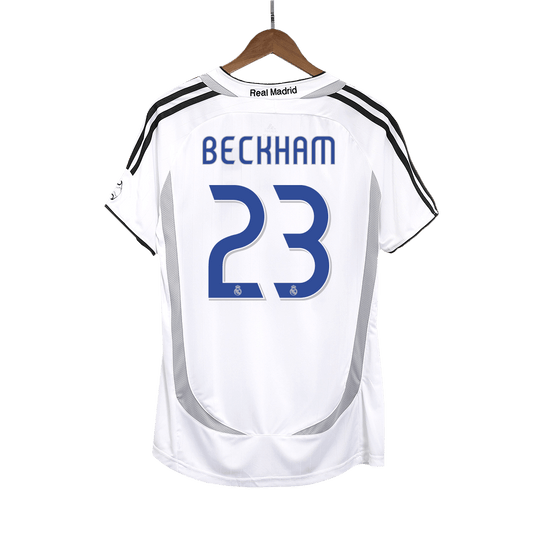 Camiseta de fútbol vintage del Real Madrid BECKHAM #23 2006/07