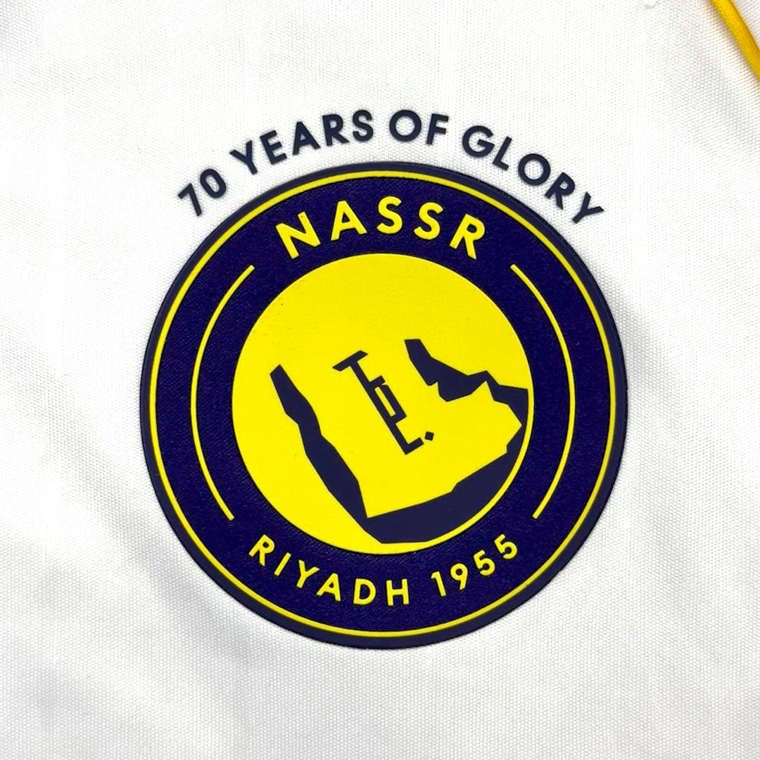 Camiseta de fútbol visitante de tercera equipación del Al Nassr 2025/26, blanca
