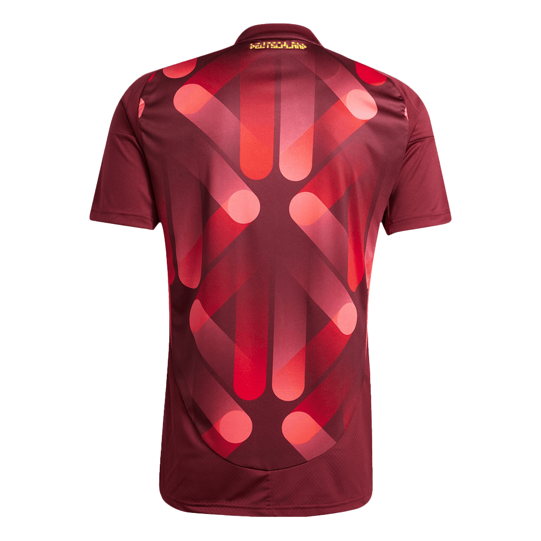 Camiseta de fútbol visitante de Alemania 2025 para hombre, roja - Eurocopa femenina