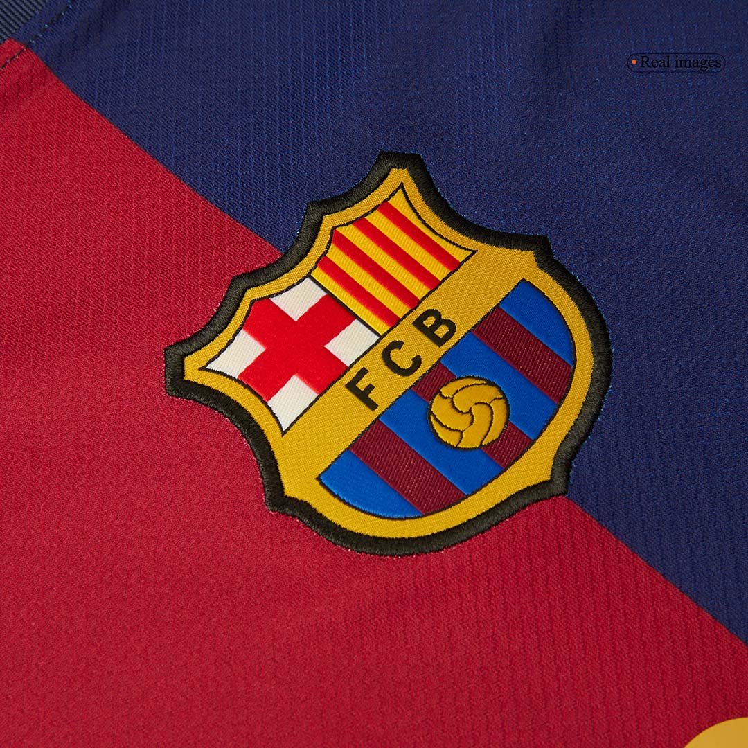 Camiseta de fútbol local del Barcelona x Travis Scott 2024/25, roja y azul