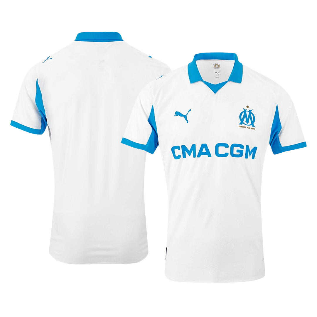 Camiseta de fútbol local auténtica del Marsella 25/26 blanca