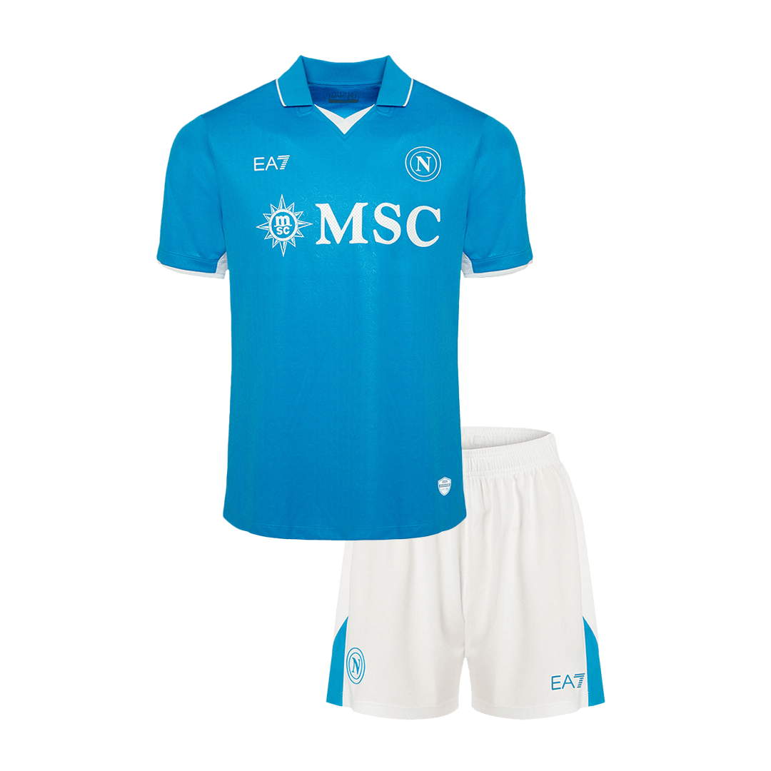 Kit de fútbol local del Napoli para niños (Kit y pantalón corto) 2024/25