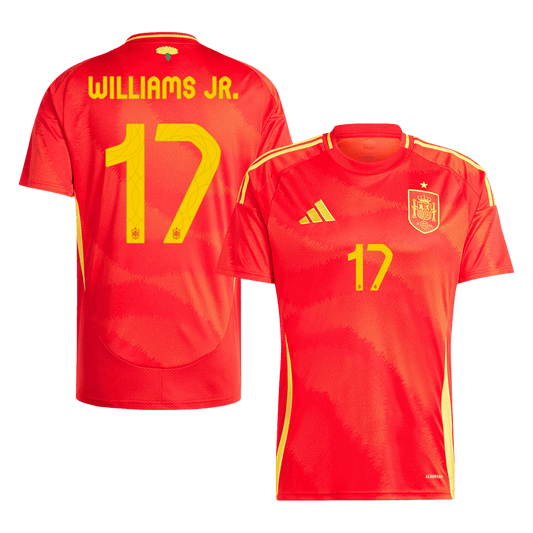 Camiseta local de fútbol de España #17 de Williams Jr. para la Eurocopa 2024