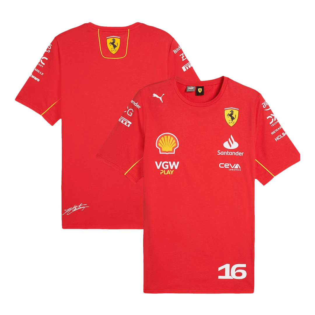 Camiseta del equipo Ferrari F1 Racing Charles Leclerc #16 2024