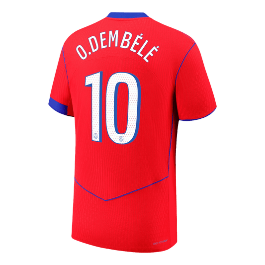 Camiseta de fútbol de visitante oficial del PSG n.° 10 de O. DEMBÉLÉ 2025/26