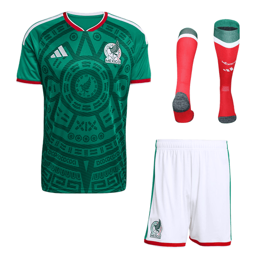 Uniforme local de México (camiseta + pantalón corto + calcetines) para el Mundial 2026
