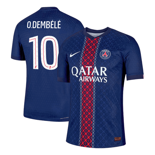 Auténtica camiseta de fútbol O.DEMBÉLÉ #10 PSG local 2025/26 azul marino