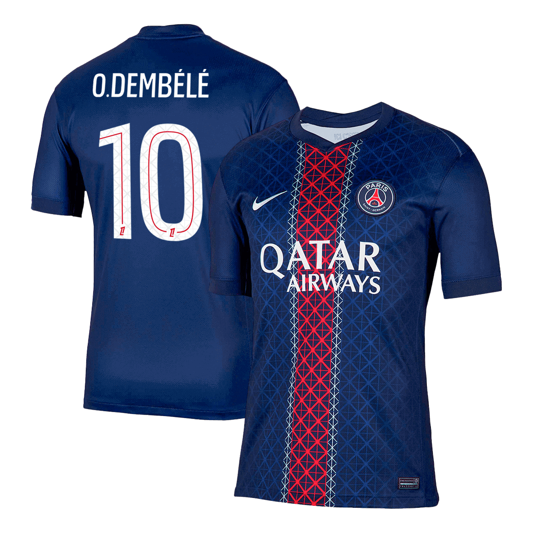 Camiseta de fútbol O.DEMBÉLÉ #10 PSG Primera equipación 2025/26 Azul marino