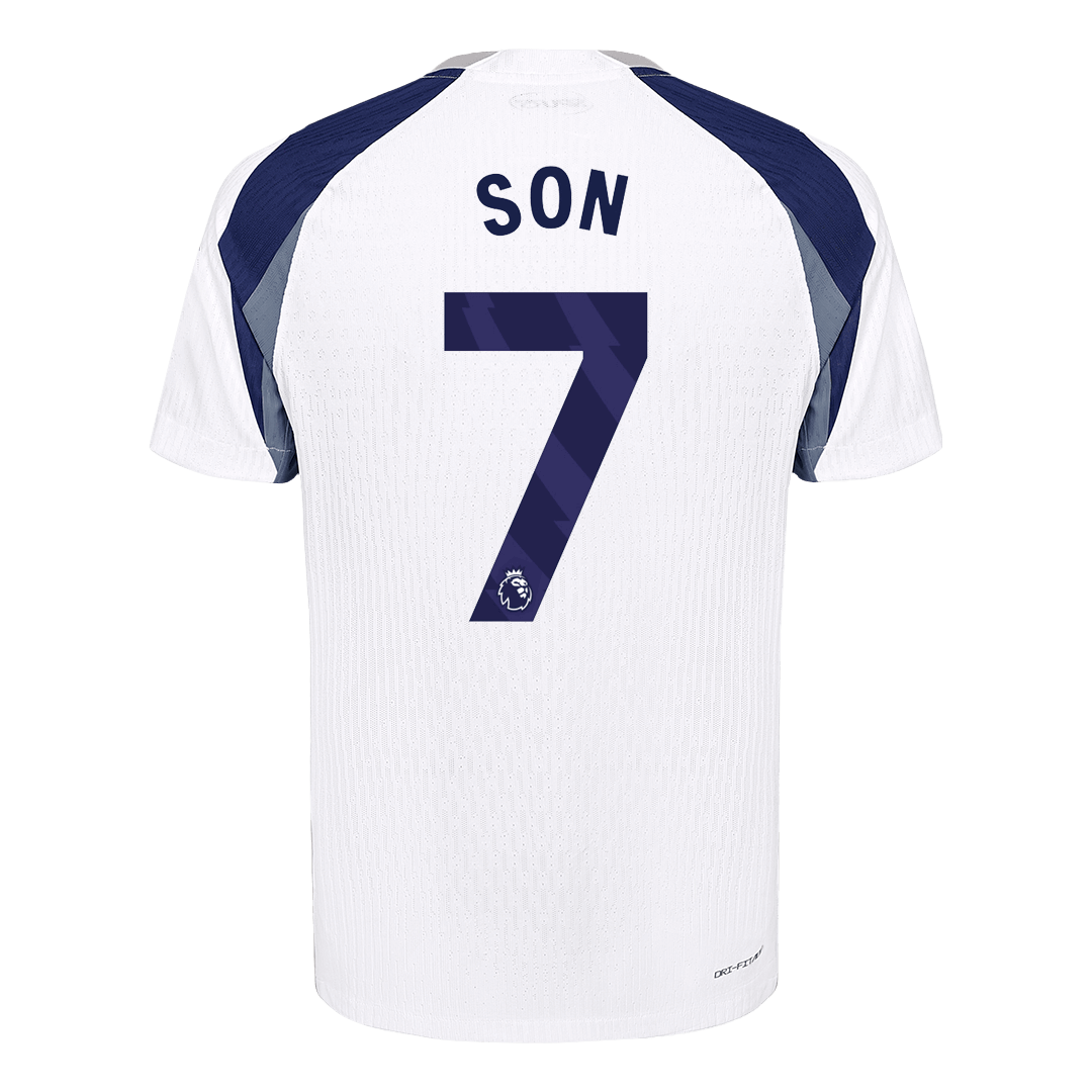 Camiseta de fútbol local del Tottenham Hotspur SON #7 2025/26, auténtica, blanca