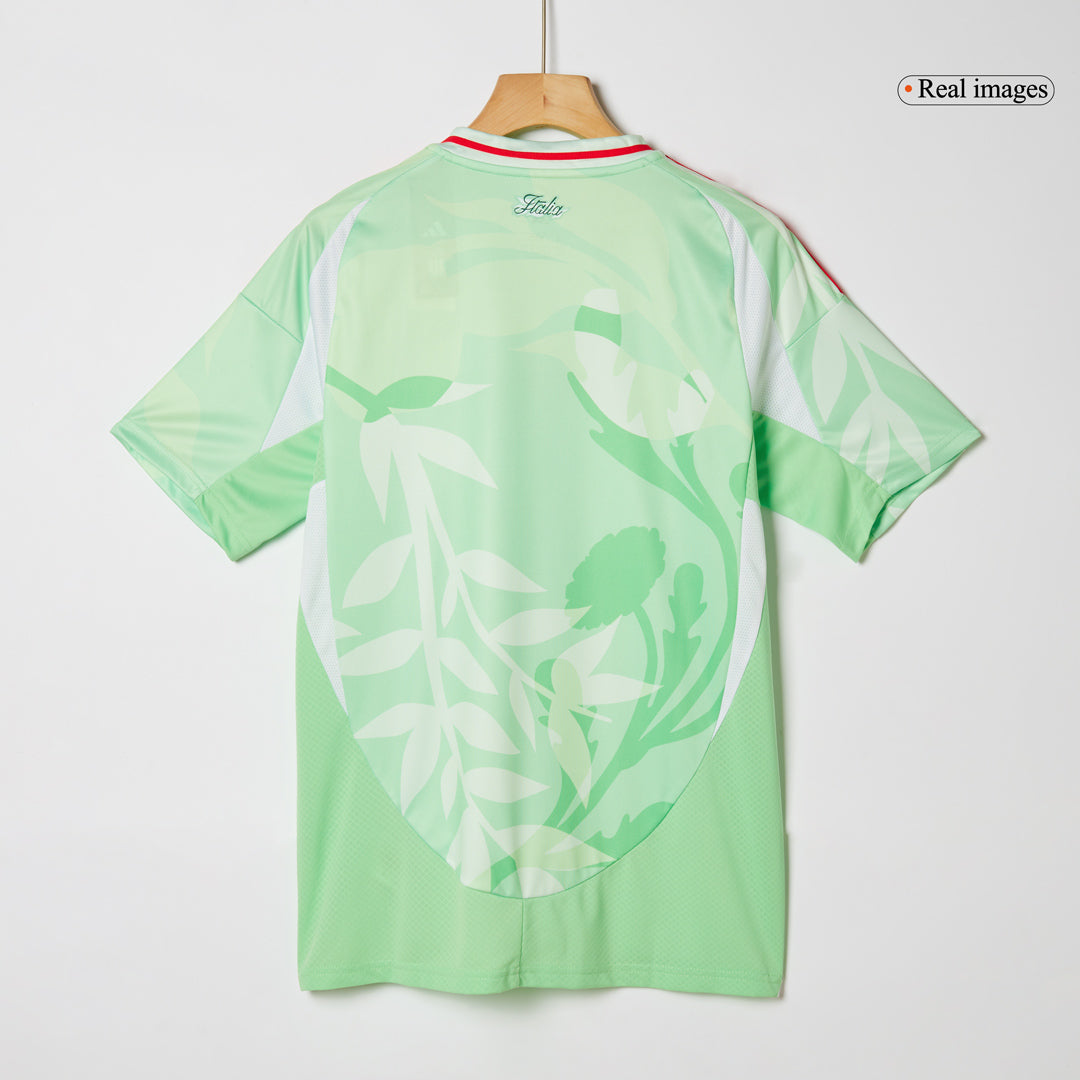 Camiseta de fútbol visitante de Italia 2025 para hombre, verde - Eurocopa femenina