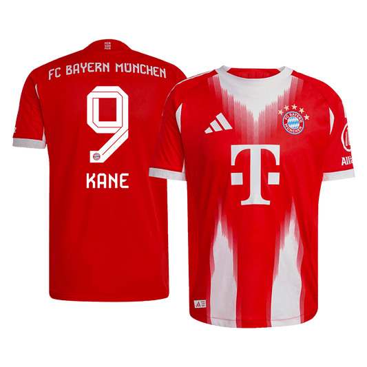Camiseta de fútbol local auténtica KANE #9 del Bayern Múnich 2025/26, roja