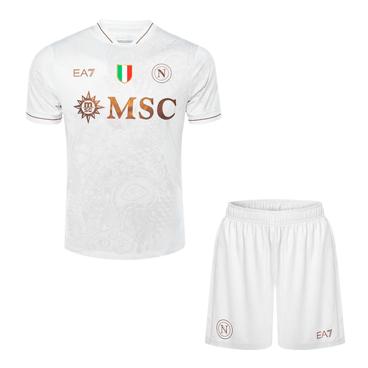 Kit de visitante del Napoli (camiseta y pantalón corto) 2025/26